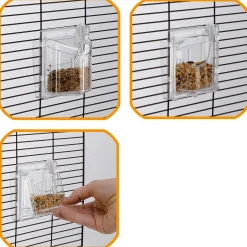 Ferplast Voerbakje Brava 2 - Vogel - Voerbak- Drinkbak - 11x8.5x13 cm