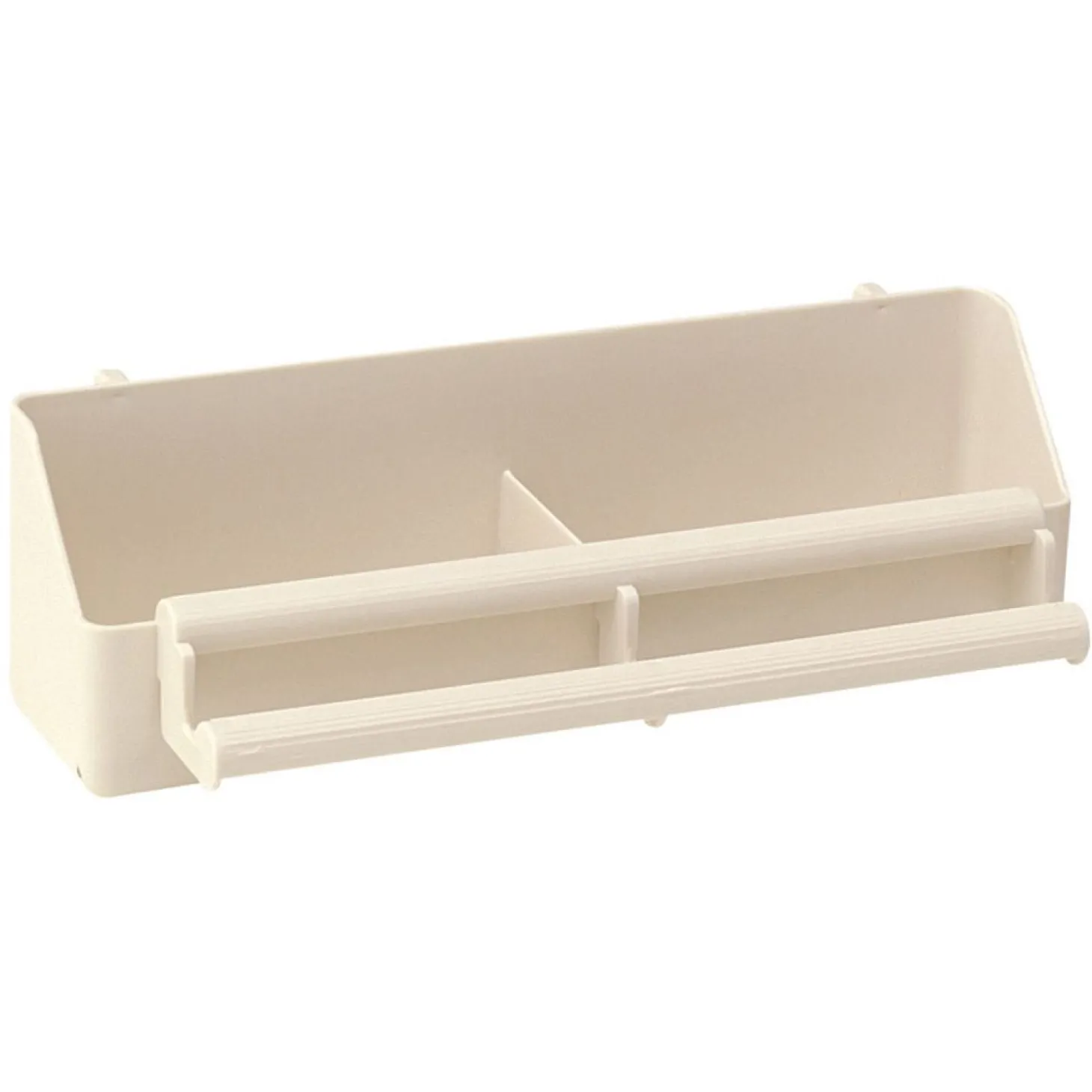 Ferplast Voerbakje Fpi 4514 - Vogel - Voerbak- Drinkbak - 21x8.5x6.5 cm Beige