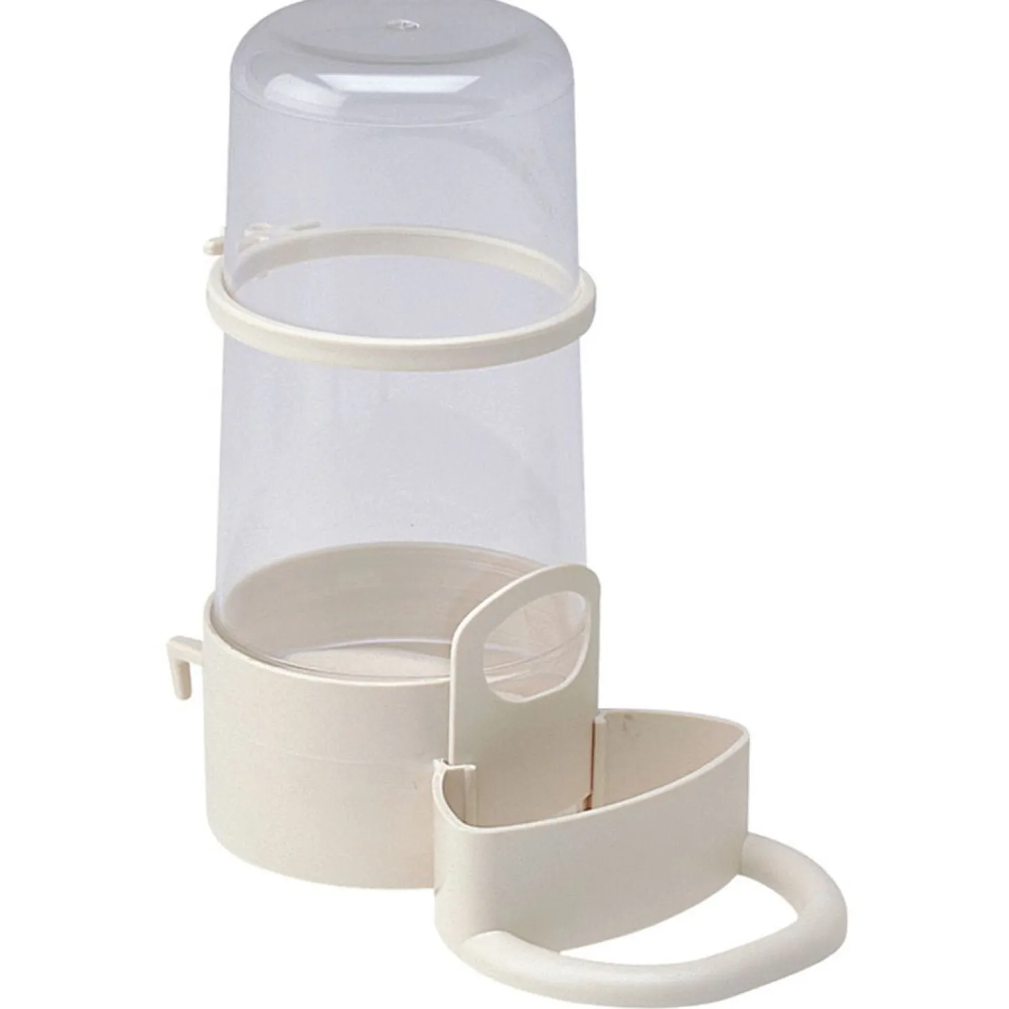 Ferplast Voerfontein Fpi 4564 - Vogel - Voerbak- Drinkbak - 7.4x14.8x15.5 cm Beige