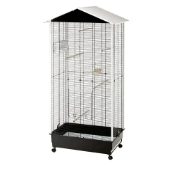 Ferplast Voliere Nota - Vogelverblijven - 76.5x57x161.5 cm Zwart Wit