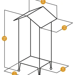 Ferplast Voliere Nota - Vogelverblijven - 76.5x57x161.5 cm Zwart Wit