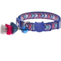 Ferribiella Bohemian Cat Collar - Kattenhalsband - Blauw 20-30 Cm