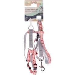 Ferribiella Cat Leash+harness Set - Kattenharnas - Grijs M
