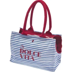 Ferribiella Dolcevita Draagtas - Hondendraagtas - 40x30x20 cm Blauw Wit