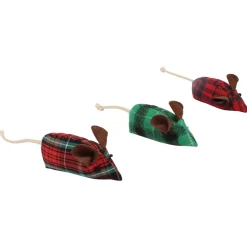 Ferribiella Katten Kerst Speelmuis - Kattenspeelgoed - 3 stuks