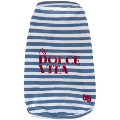 Ferribiella My Dolce Vita T-Shirt - Hondenkleding - 45 cm Blauw Wit