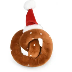Ferribiella Pluche Kerst Pretzel - Hondenspeelgoed - 13x21 cm