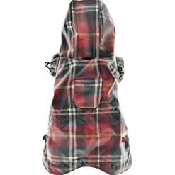 Ferribiella Rain Coat Favola Tartan - Hondenkleding - 25 cm Rood Ruit