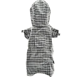 Ferribiella Rain Coat Favola Pied-De-Poule - Hondenkleding - 30 cm Zwart Wit