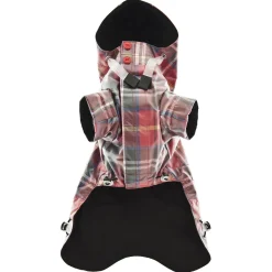 Ferribiella Rain Coat Favola Tartan - Hondenkleding - 35 cm Rood Ruit