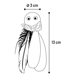 Flamingo Boleo+catnip - Kattenspeelgoed - Ø3x13 cm Assorti