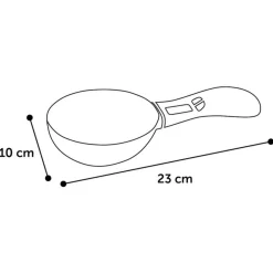 Flamingo Digitale Voerschep Skalo - Weegschaal - 23x10x5.5 cm Grijs