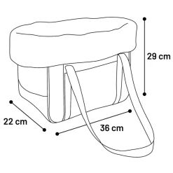 Flamingo Draagtas Armando - Hondendraagtas - 36x21x29 cm Zwart