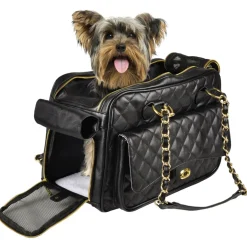 Flamingo Draagtas Gigi - Hondendraagtas - 40x22x28 cm Zwart