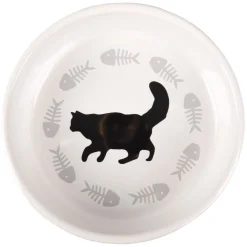 Flamingo Eet- En Drinkbak Cats - Kattenvoerbak - Ø13.5x4 cm Wit