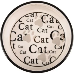 Flamingo Eet- En Drinkbak Cathy - Kattenvoerbak - Ø13.5x4 cm Wit