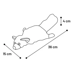 Flamingo Flapso Bewegende Wasbeer - Kattenspeelgoed - 36x15 cm Grijs