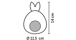 Flamingo Hamsterhuis Hopper - Kooi Accessoire - Ø11.5x14 cm Grijs