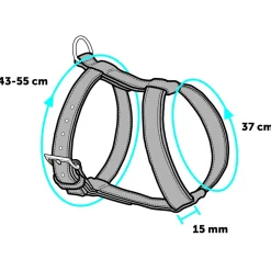 Flamingo Harnas Met Looplijn Harms - Kattentuigje - Zwart Rood 120cm 15mm