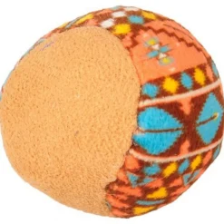 Flamingo Indy Bal - Kattenspeelgoed - Ø50 mm Beige Oranje Turquoise