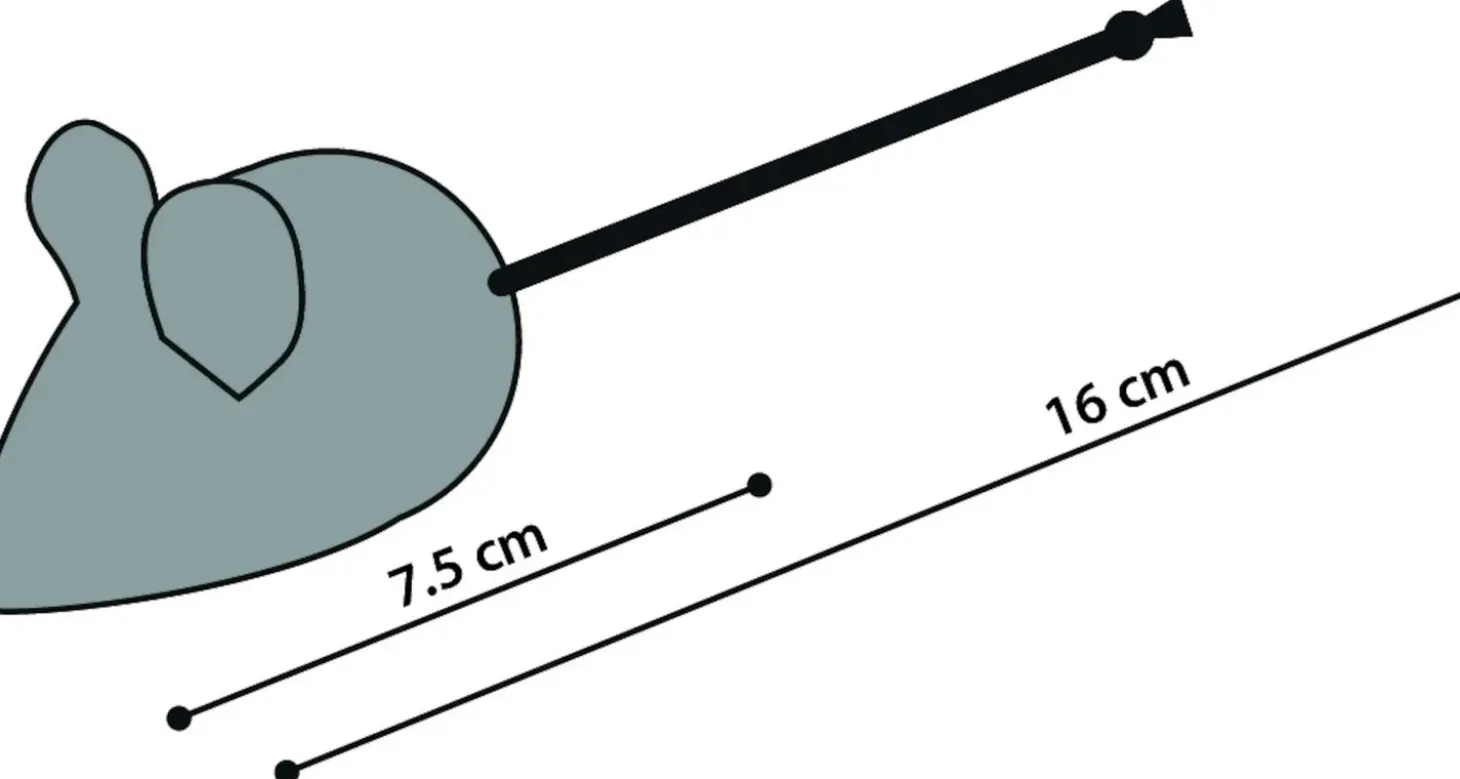 Flamingo Indy Muis Met Kralen - Kattenspeelgoed - 160x30x45 mm Beige Oranje Turquoise