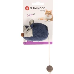 Flamingo Jeany Muis - Kattenspeelgoed - 18x5.7 cm Blauw