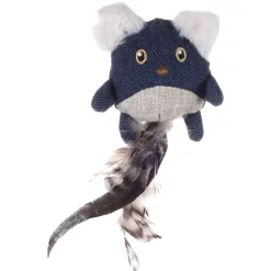 Flamingo Jeany Muis - Kattenspeelgoed - 20x10 cm Blauw