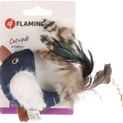 Flamingo Jeany Vogel - Kattenspeelgoed - 15x8.5 cm Blauw