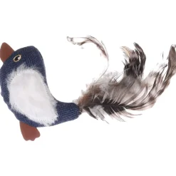 Flamingo Jeany Vogel - Kattenspeelgoed - 15x8.5 cm Blauw