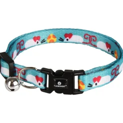 Flamingo Kattenhalsband Amira - Kattenhalsband - Blauw 20-35 Cm