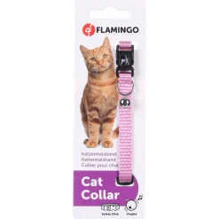 Flamingo Kattenhalsband Bel Ziggi - Kattenhalsband - Roos 20-35 Cm