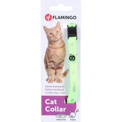 Flamingo Kattenhalsband Ziggi - Kattenhalsband - Groen 20-35 Cm