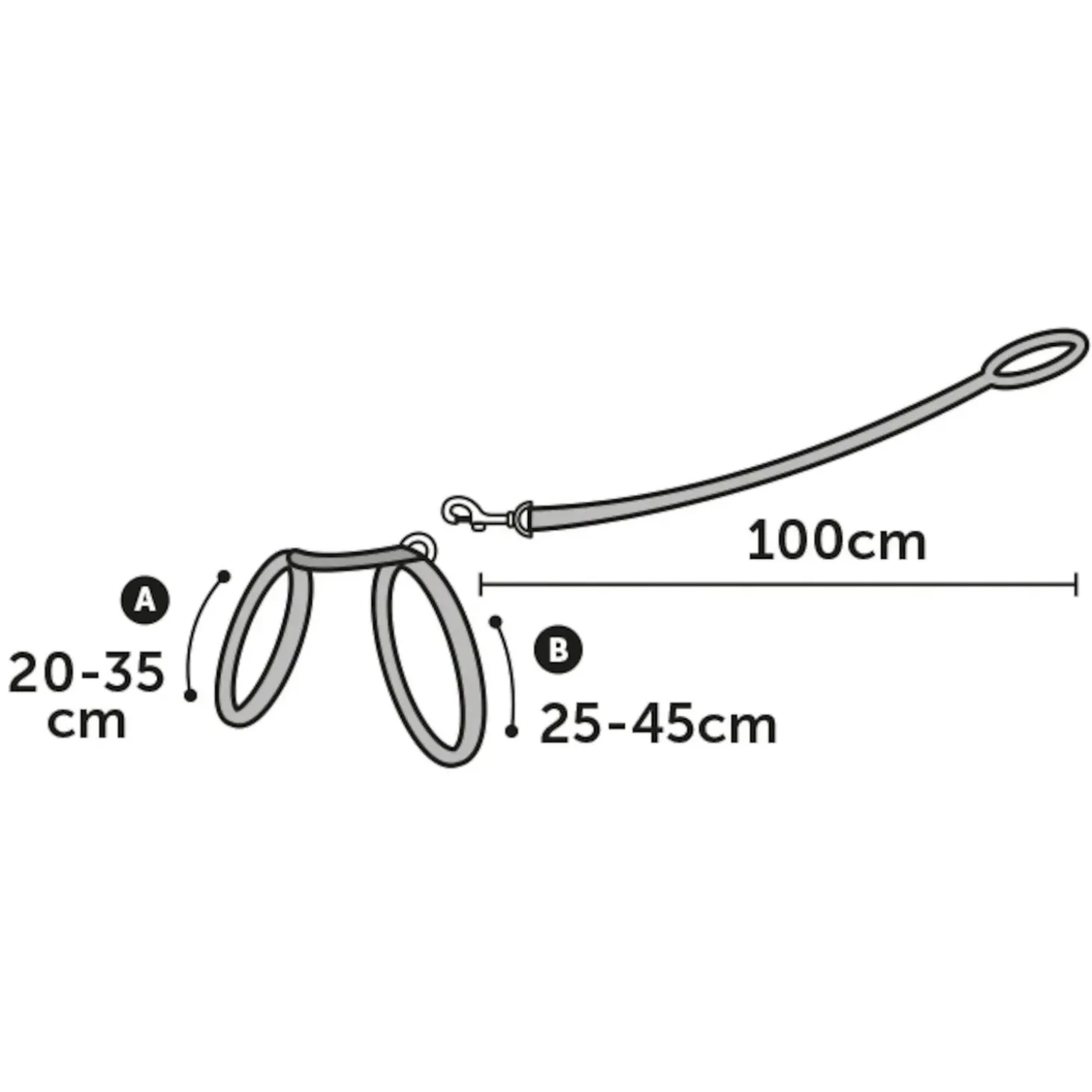 Flamingo Kattenharnas + Lijn Arwen - Kattentuigje - Blauw Print 20-35cm 10mm