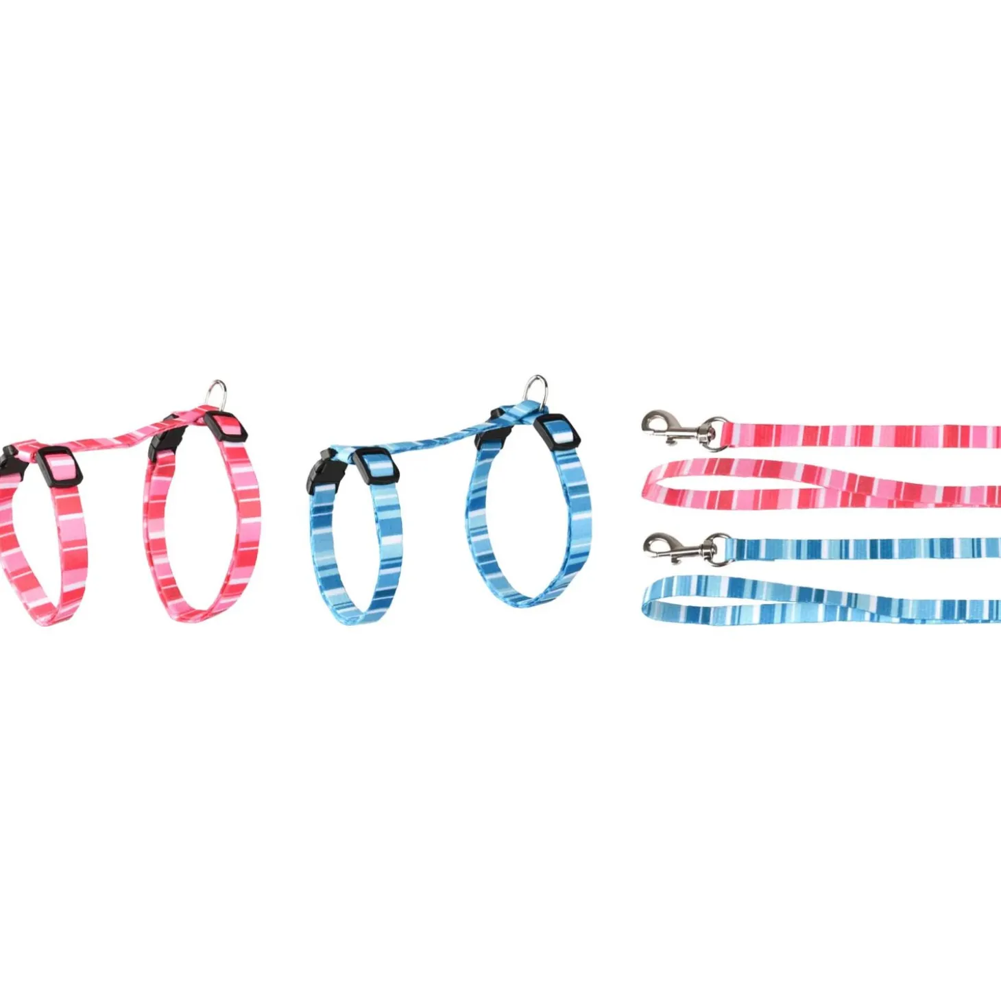 Flamingo Kattenharnas + Lijn Grote Kat Alfry - Kattentuigje - Assorti 25-40cm 10mm