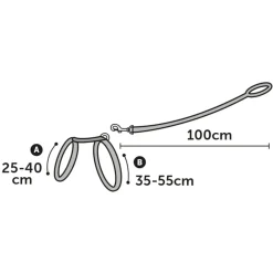 Flamingo Kattenharnas + Lijn Grote Kat Amsi - Kattentuigje - Assorti 25-40cm 10mm