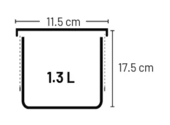 Flamingo Keramiek Snackpot  Marmi - Hondenvoerbewaarbak - Ø11.5x17.5 cm Wit Grijs