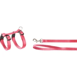 Flamingo Kittenharnas + Lijn Ziggi - Kattentuigje - Kersenrood 120cm 10mm