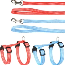 Flamingo Kittenharnas + Lijn Aiwa - Kattentuigje - Assorti 15-25cm 10mm
