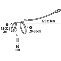 Flamingo Kittenharnas + Lijn Ziggi - Kattentuigje - Rood 120cm 10mm