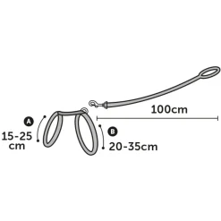 Flamingo Kittenharnas + Lijn Amsi - Kattentuigje - Assorti 15-25cm 10mm