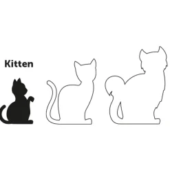 Flamingo Kittenharnas + Lijn Topo Muismotief - Kattentuigje - Paars Print 20-35cm 10mm