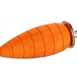 Flamingo Knaagdierenspeelgoed Wortel - Speelgoed - 7.5x2.2 cm Oranje