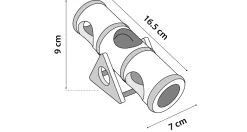 Flamingo Knaagdierenspeelgoed Wip-Wap Buis - Speelgoed - 16.5x7x9 cm Multi-Color