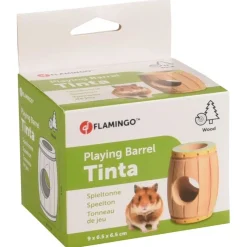 Flamingo Knaagdierenspeelgoed Regenton - Speelgoed - 9x6.5x6.5 cm Multi-Color