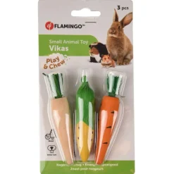 Flamingo Knaagdierspeelgoed Vikas - Speelgoed - 10x2x2 cm Groen Geel Oranje