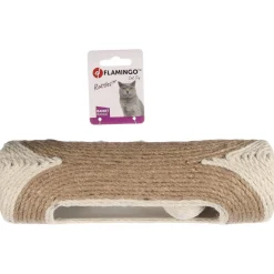 Flamingo Koker Met Ballen Chester - Kattenspeelgoed - 29x9.5 cm Bruin