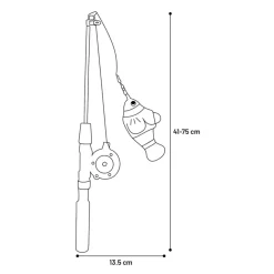 Flamingo Rodney Clownvis - Kattenspeelgoed - 75x13.5 cm Oranje