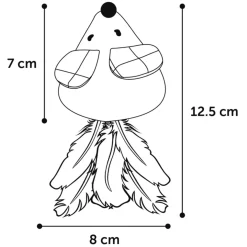 Flamingo Vinta Muis + Veer - Kattenspeelgoed - Beige
