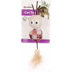Flamingo Vinta Rups + Veer - Kattenspeelgoed - Beige
