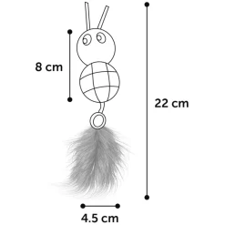 Flamingo Vinta Rups + Veer - Kattenspeelgoed - Beige